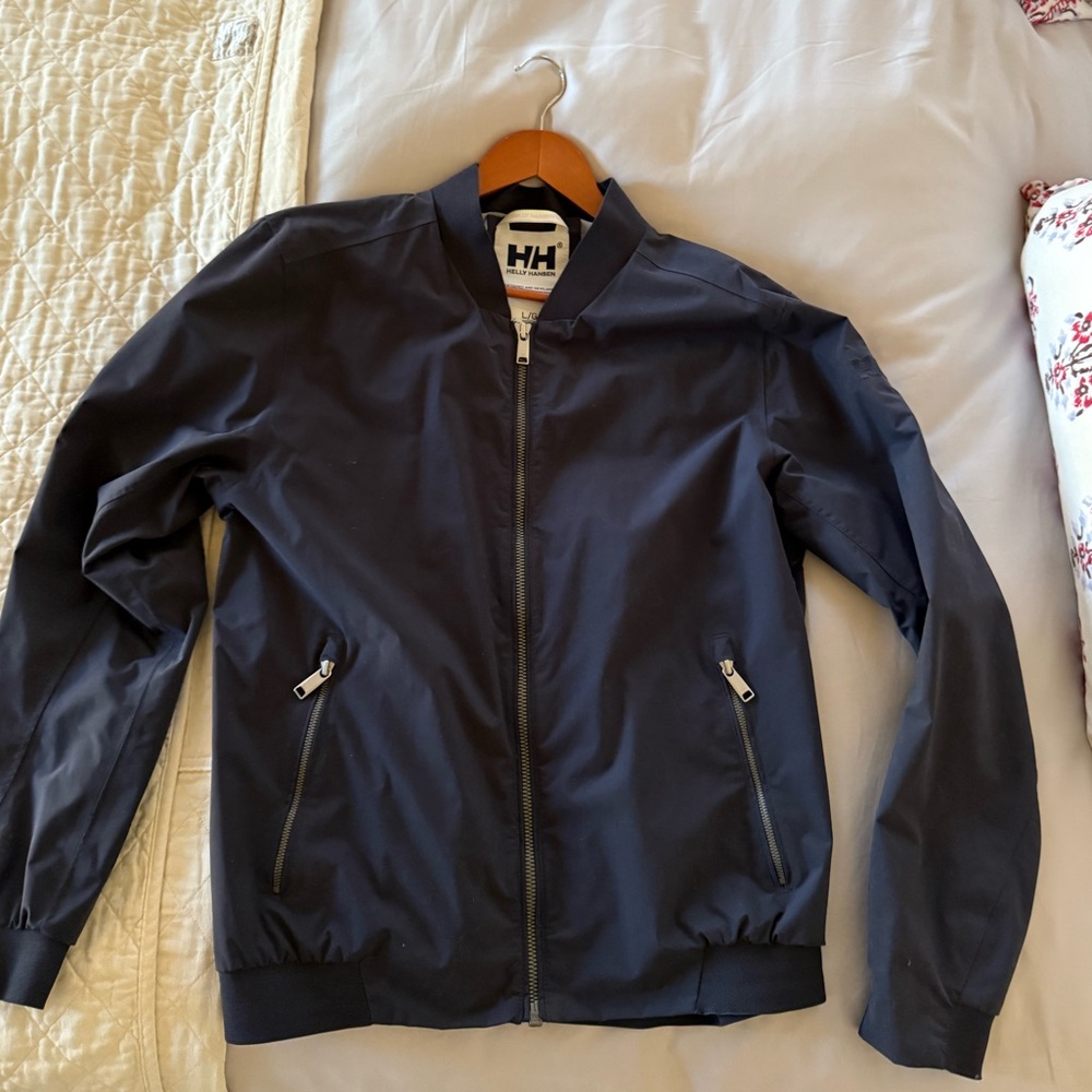 Helly Hansen Dark Blue Zip-Up Bomber Jacket
